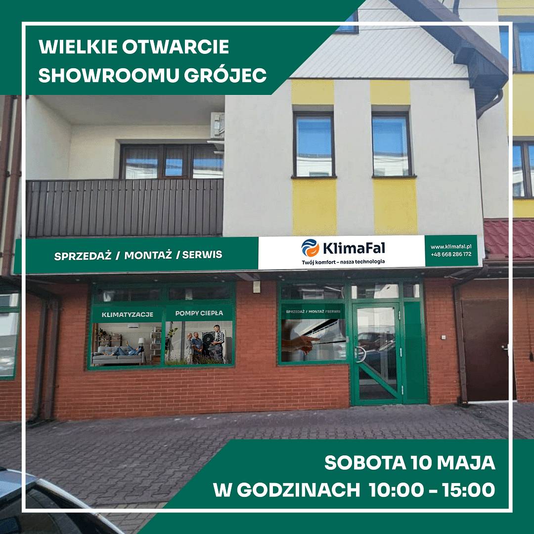 Klimafal zaprasza na wyjątkowe otwarcie showroomu klimatyzacji w Grójcu – 10 maja 2025